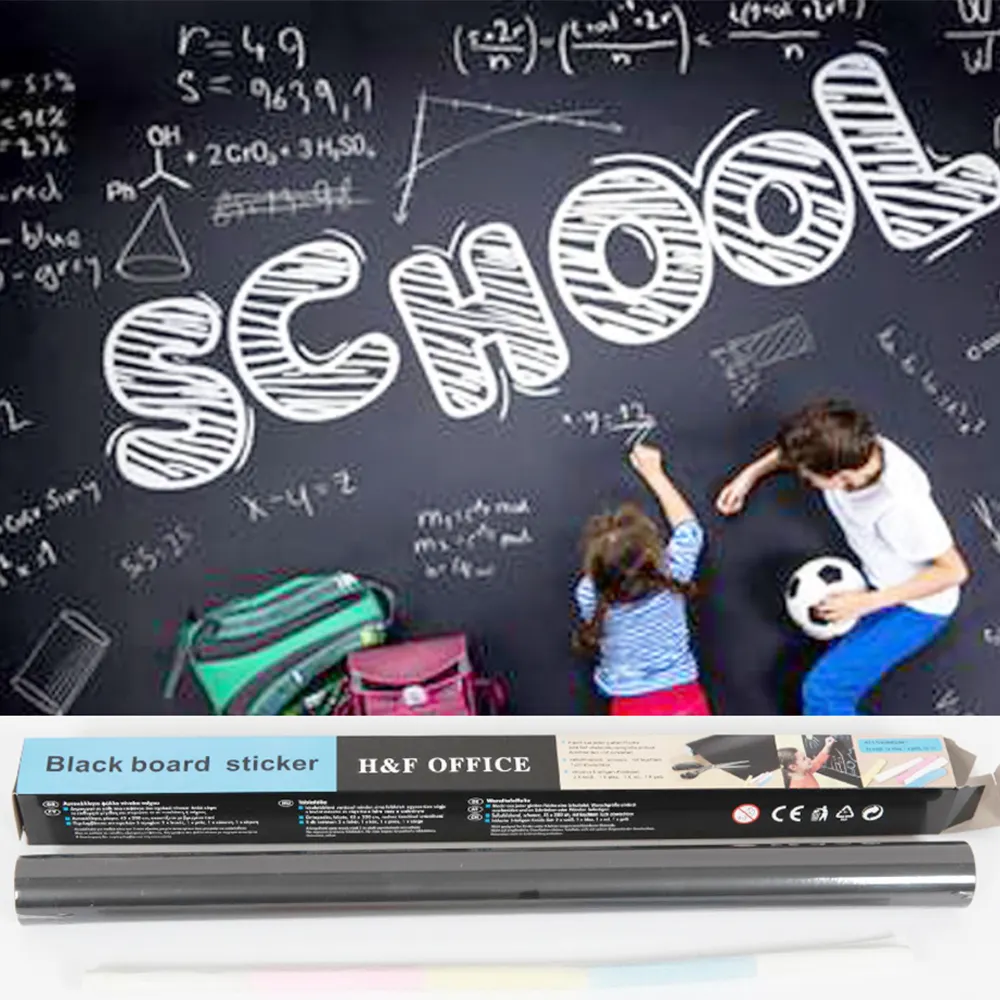 PVC עצמי דבק Blackboard מדבקת לוח בית ספר ידידותית לסביבה לוח קליפת מדבקה