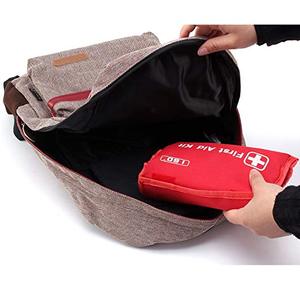 Kit Pertolongan Pertama Esensial Kecil dan Mini, untuk Tas Tangan Mobil Desain Ramping Sangat Ringan Merah - Product Image 3