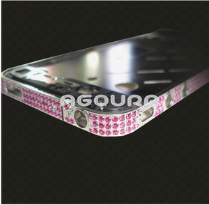 Plaqué or cristal de diamant de luxe assemblée logement moyen lunette, Cristal logement pour <span class=keywords><strong>iphone</strong></span> <span class=keywords><strong>4S</strong></span> - Product Image 6