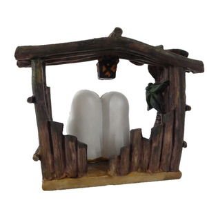 पाली राल शिल्प यीशु जन्म मूर्ति सेट डेस्क सजावट प्रतिमा - Product Image 4