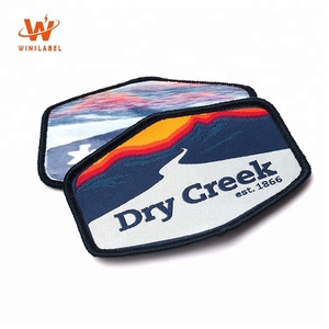 Tùy Chỉnh Thời Trang Thương Hiệu Logo Áo Sơ Mi Nhãn Sắt Trên Dính Sticker Keo Nhiệt Báo Chí Quần Áo Vải Tags Kids Washable Dệt Patches - Product Image 3