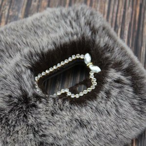 Luxury Warm Fluffy <strong>Rabbit</strong> Fur Phone <strong>Case</strong> <strong>for</strong> Samsung <strong>Galaxy</strong> J8 2018 <strong>Case</strong> Smooth Plush Furry Diamond Phone Cover - Product Image 2