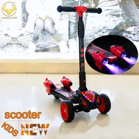 Electric Folding Scooter for Kids, 3 Wheels, Spray Bubble