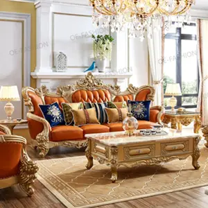 Set di Divani per <span class=keywords><strong>Soggiorno</strong></span> in Stile Europeo di Lusso <span class=keywords><strong>Classico</strong></span> Francese - Product Image 1