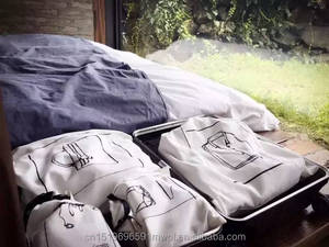 Printed Cotton Fabric <strong>Dust</strong> <strong>Bag</strong> for <strong>Handbag</strong>, Bikini <strong>Bag</strong> With Drawstring - Product Image 5