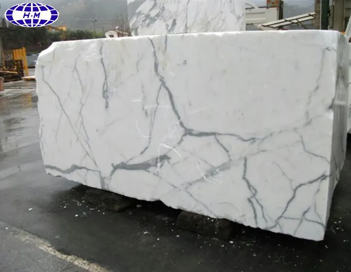 Bloc de marbre calacita blanche, italie, prix m3 en solde