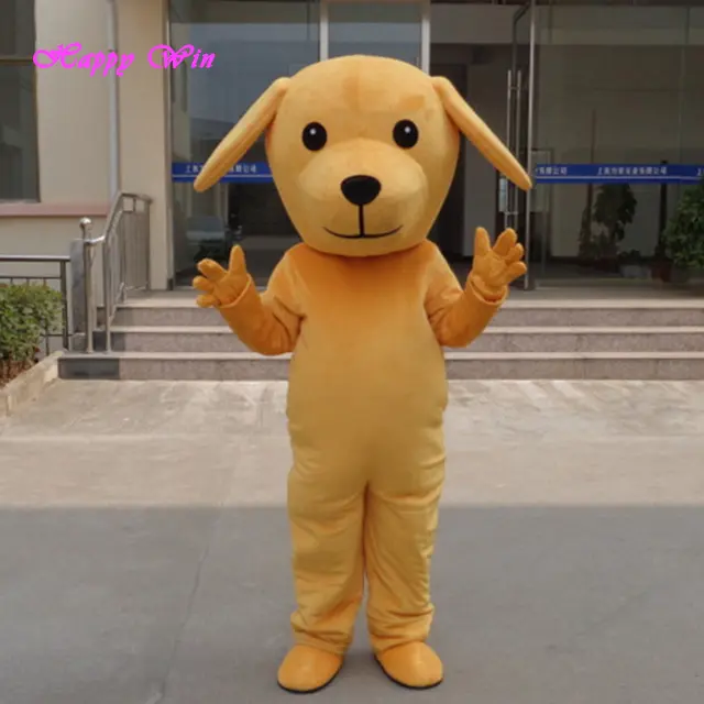 Party cosplay fancy dress costume plush dog mascot costume with good visual walking adult dog mascot for sale