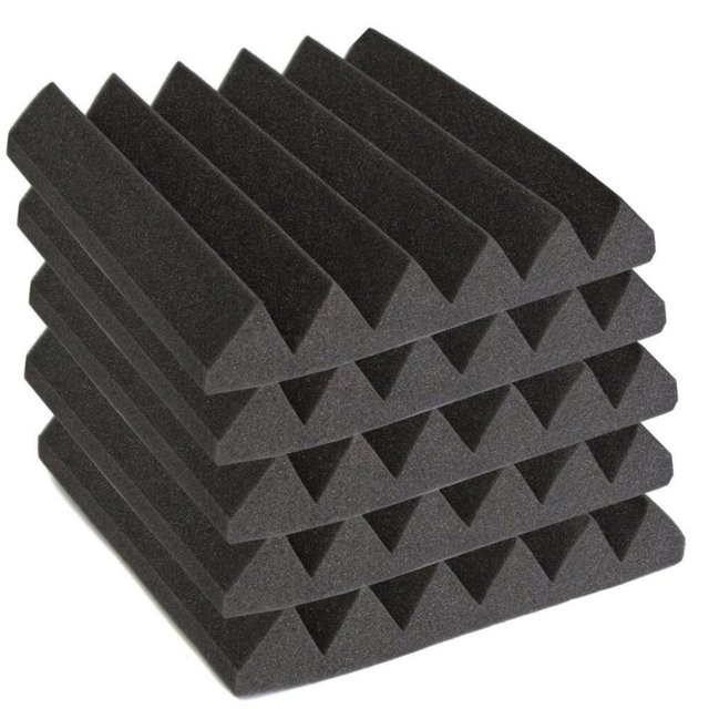 12 Pcs Acoustic Wedge Studio Foam Sound Absorption Wall Panels 2" X 12" X 12"
