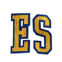 Lettres anglaises brodées personnalisées, toutes sortes de design, broderie populaire de haute qualité pour vêtements