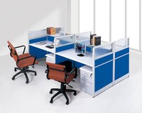 Usine OEM Offres Spéciales Cloisons Vitrées En Bois Table Partition Cubique Postes de Travail 4,6,8 personne Modulaire En Aluminium Bureau Personnel De Bureau