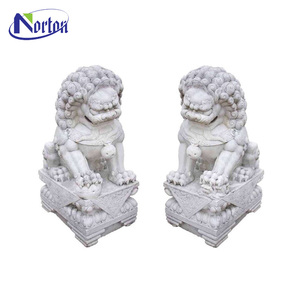 Personalizado grande granito chinês Foo Dog Estátua Moderna Outdoor Garden Foo Dog Escultura Handmade Natural Mármore Animal Pedra Escultura - Product Image 3