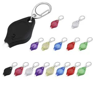 מיני כיס Keychain פנס מיקרו LED לסחוט אור חיצוני קמפינג Ultra בהיר חירום מפתח טבעת אור לפיד מנורה