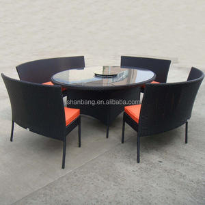 Móveis de jardim em resina sintética, venda quente, uso externo, 4,5,6,8,10,12 de assento, cadeiras de mesa, conjunto de sofá, poly rattan - Product Image 4