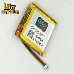 Plugue 1.5-3 P <strong>3.</strong>7 524038 mAh 1200 V Recarreg&aacute;vel LiPo battery solar Lithium Battery Li-ion polymer with PCM - Product Image 1