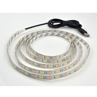 Bande LED SMD 5050 5V, lumière blanche flexible, 30 LED/m, IP20, alimentation USB, rétroéclairage TV pour écrans de bureau