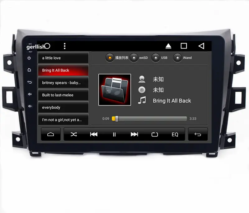 Player de dvd multimídia para nissan, navara frontier np300 2014-2017 navegação gps