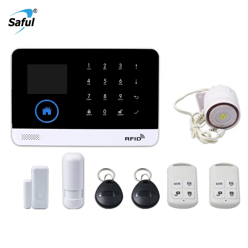 Saful-WG-103 de seguridad para el hogar, sistema de alarma GSM con Control remoto central, Wifi2G/3G/4G