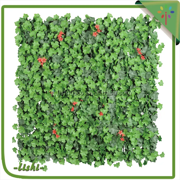 China Profesional Fabricante precio bajo Excelente calidad mezclar follaje hiedra artificial pared verde