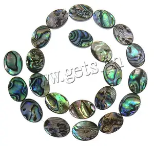 Wholesale flat oval abalone shell bead more size for choice