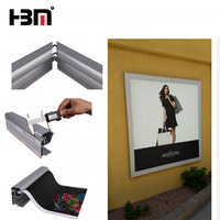 Affichage numérique Hbm, profil en aluminium, cadre à encliquetage, boîte lumineuse LED publicitaire, équipement publicitaire étanche