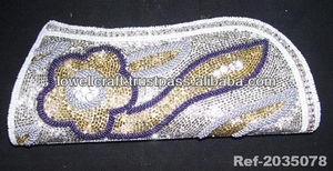 white & black Ladies party clutch purse - Product Image 2