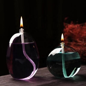 <span class=keywords><strong>Lampe</strong></span> à huile en verre sphérique décorative de forme ronde soufflée à la main - Product Image 5