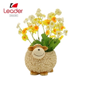 Personalizzato Dipinta Simpatici Animali Del Fumetto Della <span class=keywords><strong>Resina</strong></span> Statua Pecora Colorato Vaso di Fiori di pecora vaso di fiori - Product Image 1