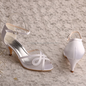 donne bianche sandali <span class=keywords><strong>estivi</strong></span> Med tacco - Product Image 2