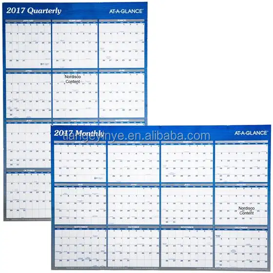 Benutzerdefinierte Druck Löschbaren Laminiert Planer jährlich/monatlich <span class=keywords><strong>kalender</strong></span> 2017 mit whiteboard marker