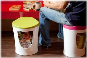 Flo Chair Frothier moldeado por inyección de plástico PP con almacenamiento desmontable de 30L Buster Taburete de baño Marrón - Product Image 3