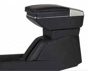 Erodua Myvi 2017 2018 Có Thể Điều Chỉnh Tay Vịn Arm Rest Hai Lớp Màu Đỏ Cross Stitch 7USB Cổng Với Chủ Cup-Phiên Bản Mới - Product Image 2