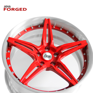 Cusotm Fait SUV Voiture Forgé Meilleur 5 Trou 24 Pouce Blanc Et Rouge Roues Jantes - Product Image 3