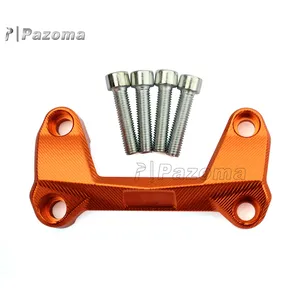 Motorfiets Oranje Cnc Aluminium Stuur Fat Bar Riser Mounts Klemmen Voor 390 200 125