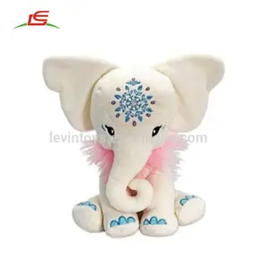 D806 आलीशान सफेद हाथी प्यारा भारत आइडल बच्चे खिलौने