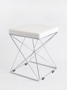 Blanco de forma redonda de Metal Bar taburete silla alta - Product Image 5