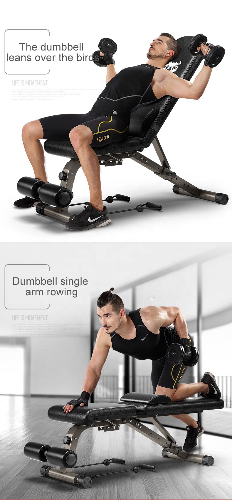 Упражнений Складная регулируемая гантелей для гимнастического зала скамья для тренировки Регулируемый тренажерный зал для поднятия тяжестей стойка лежа с Штангой Набор для тренажерного зала