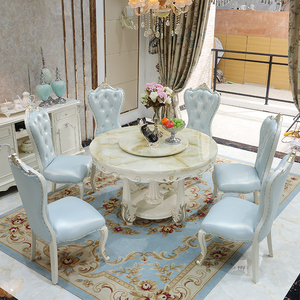 中国廉价圆形白色大理石顶级餐桌 - Product Image 3