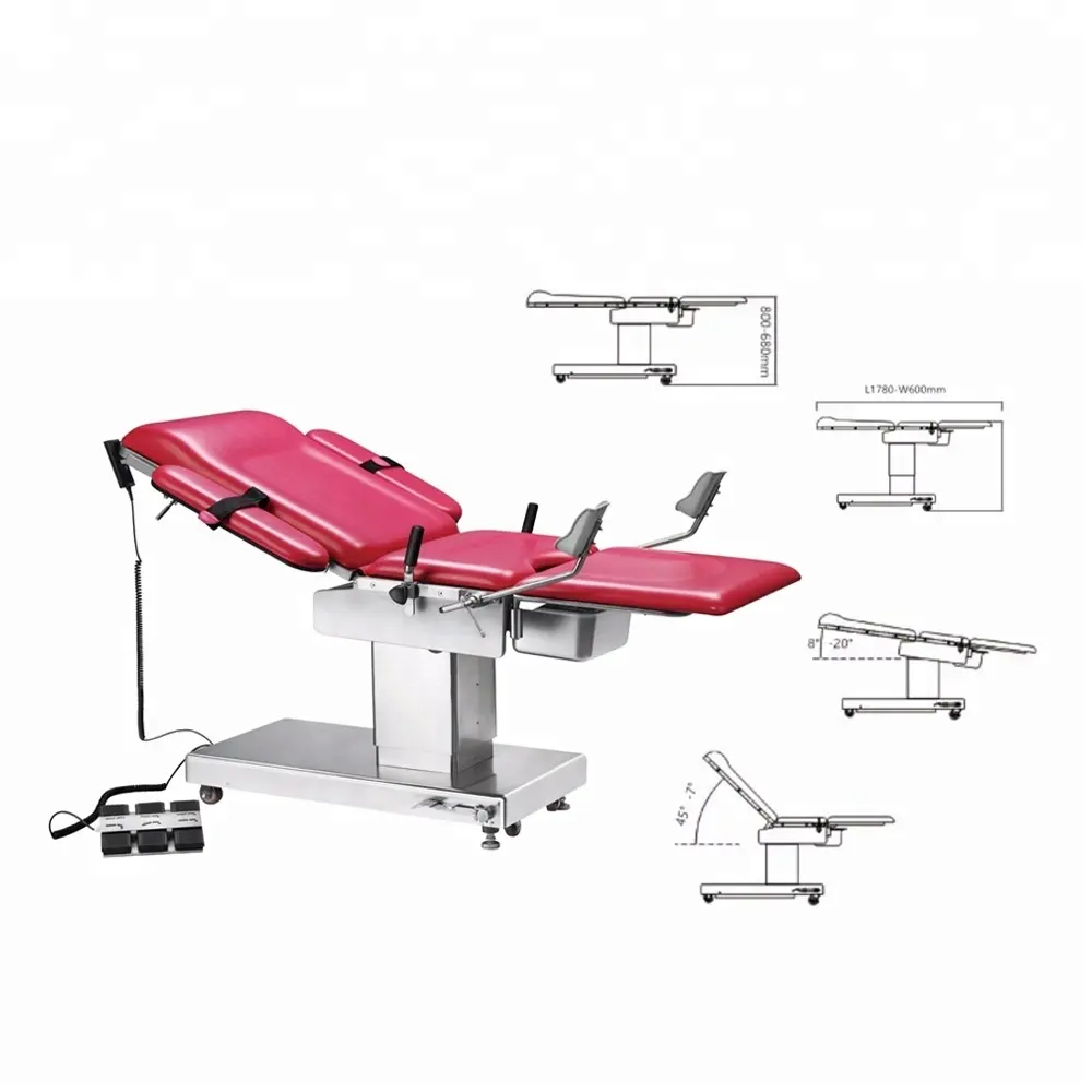 ステンレス鋼婦人科電気検査椅子Obstetricベッド医療検査テーブル