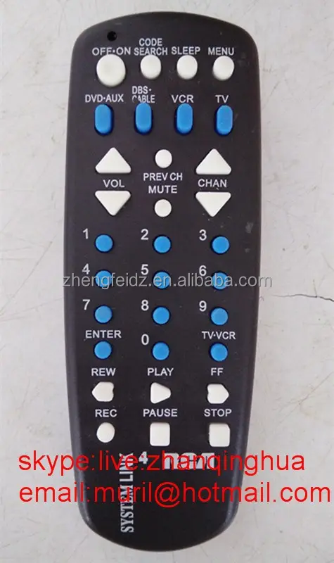 RCU404 Multi-Brand Use Universal-Fernbedienung SYSTEM LINK 4 Cinch-TV-VCR-DBS-KABEL DVD-AUX Ersetzen Sie vier Fernbedienungen durch einen Blister