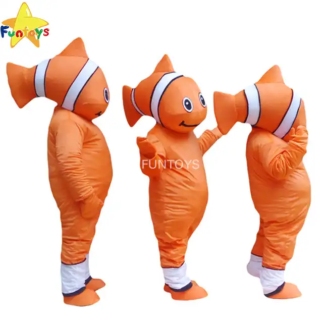 funtoys ce nemo clown pesce mascotte costume adulto cartoon anime cosplay carnevale  costume per adulti