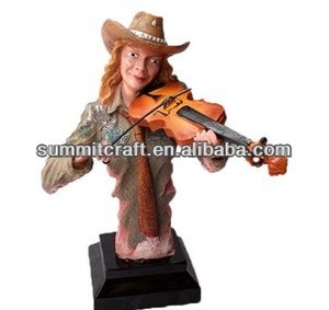 Regalo creativo sexy dama estilo europeo polyresin músico estatuilla que toca <span class=keywords><strong>el</strong></span> violín - Product Image 1