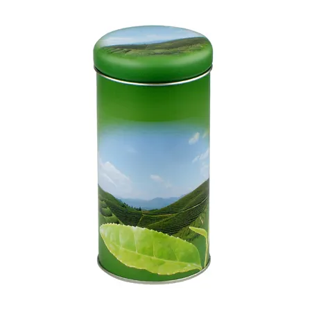 Lata de chá de metal personalizada de qualidade alimentar Lata de chá verde com tampa para presente Bisinco de doces latas atacado