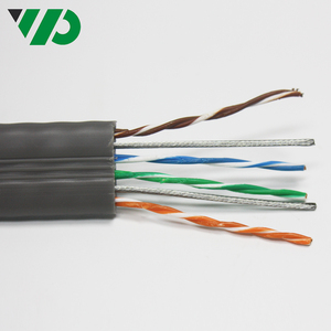 Cableado Doméstico Personalizado, Cable Ethernet Plano Cat 5e <span class=keywords><strong>de</strong></span> Alta Velocidad, 8 Hilos, 2 Hilos <span class=keywords><strong>de</strong></span> Acero Sin Blindaje - Product Image 4