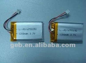 Recargable de polímero de litio de la batería lipo batería GEB753150 3.7 V 1200 mAh - Product Image 1