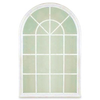 Ventana Arqueada de Aluminio con Diseño de Rejilla para Interiores de Casas Modernas de Estilo Francés
