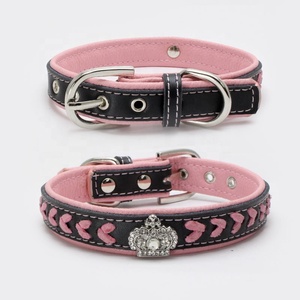 2022 nouveau design collier en cuir de haute qualité personnalisé populaire charmant bling <span class=keywords><strong>mini</strong></span> couronne décoration collier pour <span class=keywords><strong>chien</strong></span> chat - Product Image 1