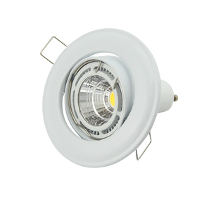 Marco Redondo Blanco para Foco <span class=keywords><strong>LED</strong></span> GU10 de <span class=keywords><strong>Techo</strong></span>, Foco <span class=keywords><strong>LED</strong></span> de 3W, Portalámparas GU10 MR16 - Product Image 6