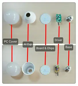 Best Price SKD Led Bulb Light Parts Led Bulb Raw Materials Led Bulb Housing Parts