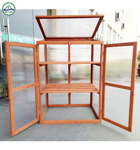 Miniinvernadero de madera tratada a presión natural con marco de fácil montaje, muebles de jardín para el <span class=keywords><strong>crecimiento</strong></span> de plantas - Product Image 6