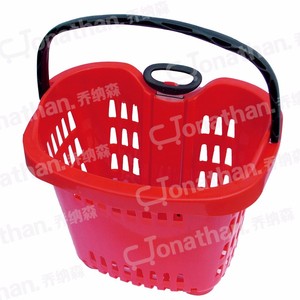 SJB-YM-2 Superior rollo de mango de plástico de supermercado cesta de <span class=keywords><strong>la</strong></span> compra - Product Image 4